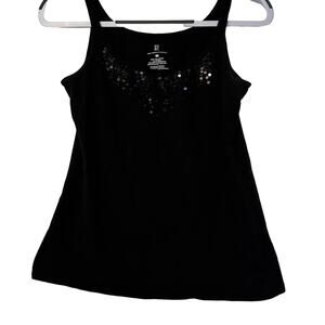 New York and Company Black and Gray Tank Tops Size Small